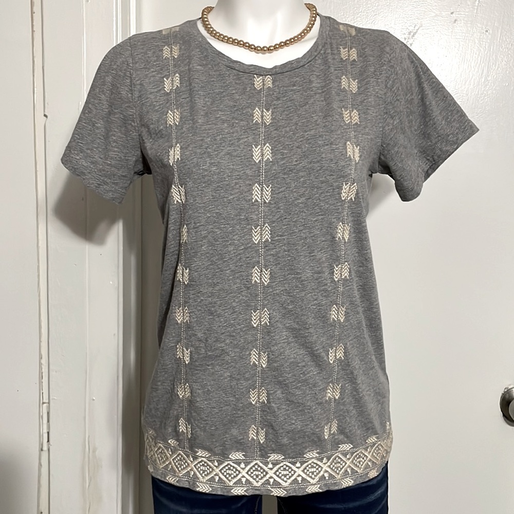 J. Crew embroidered blouse size M